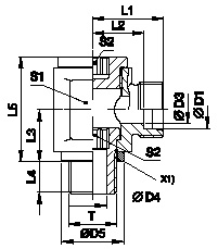 Tube Fittings, Single Ferrule Design, Dsvw-r Low Pressure Banjo Elbow.