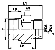  Tube Fittings, Single Ferrule Design  Ge-M(keg) male Stud Connector