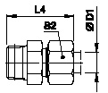  Tube Fittings, Single Ferrule Design  Ge-M(keg) male Stud Connector