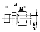 Tube Fittings, Single Ferrule Design, Ge-Npt Male Stud Connector-B