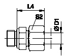 Tube Fittings, Single Furrule, Ge-r-ed Male Stud Connector