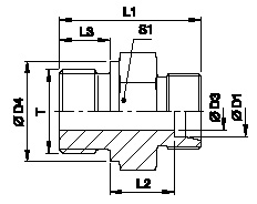 Tube Fittings, Single Ferrule Design, Ge -r Male Stud Connector,