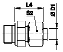 Tube Fittings, Single Ferrule Design, Ge -r Male Stud Connector,