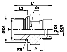Tube Fittings, Single Ferrule Design, Geo Male Stud Connector,