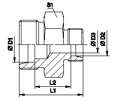 Tube Fittings, Single Ferrule Design  Ge-r(keg) male Stud Connector