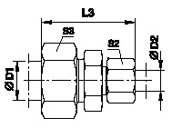 Tube Fittings, Single Ferrule Design  Ge-r(keg) male Stud Connector