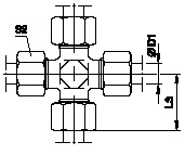 Tube Fittings, Single Ferrule Design, K Union Cross
