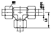 Tube Fittings, Single Ferrule Design, T- Union Tee,