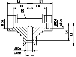 Tube Fittings, Single Ferrule Design  Tr - Tee Reducer,