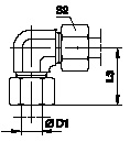 Tube Fittings, Single Ferrule Design, W - Union Elbow,