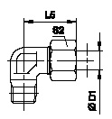 Tube Fittings, Single Ferrule Design, We-Npt Male Stud Elbow,