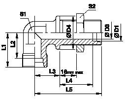 Tube Fittings, Single Ferrule Design, Wsv Bulkhead Elbow,