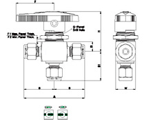 3 Way Design, Hydrulic Pressure & Flow Control Valve, Ball Valve 
